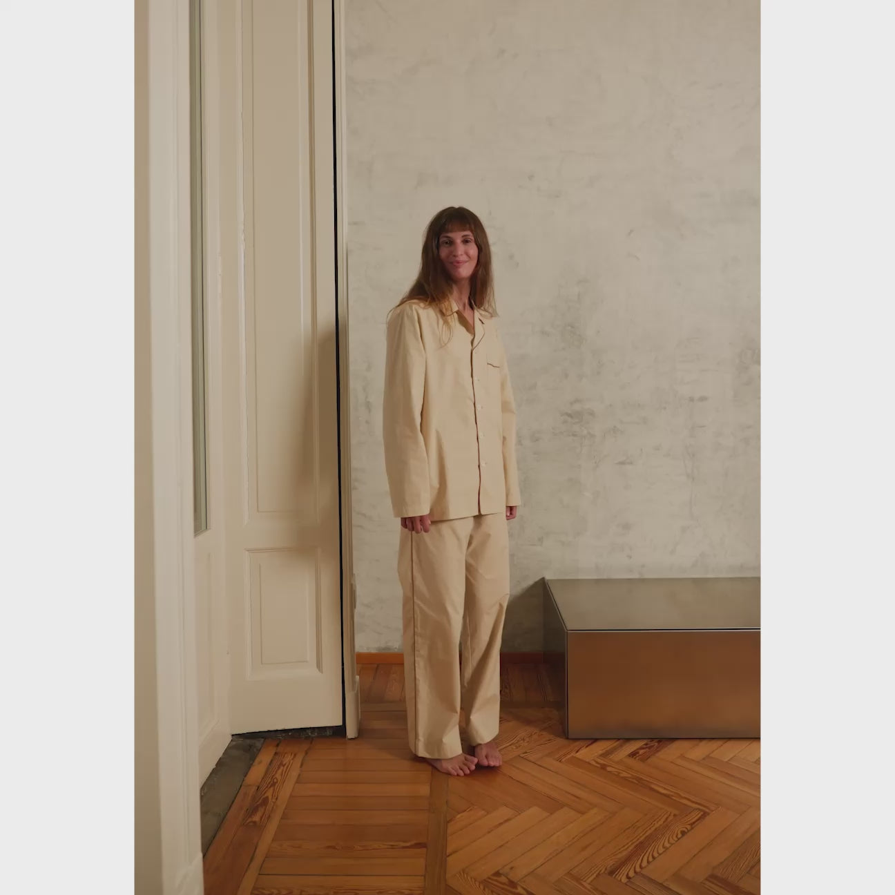Washed Percale Pyjama Set
- XS- Latte- Percale - Dalfilo