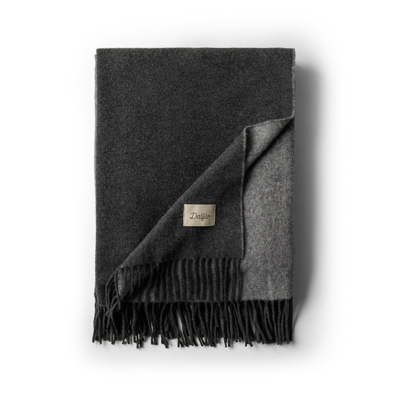 Reversible Wool & Cashmere Blanket Throw
- 130x180 cm- Anthracite- Regenerated Cashmere + Wool - Dalfilo
