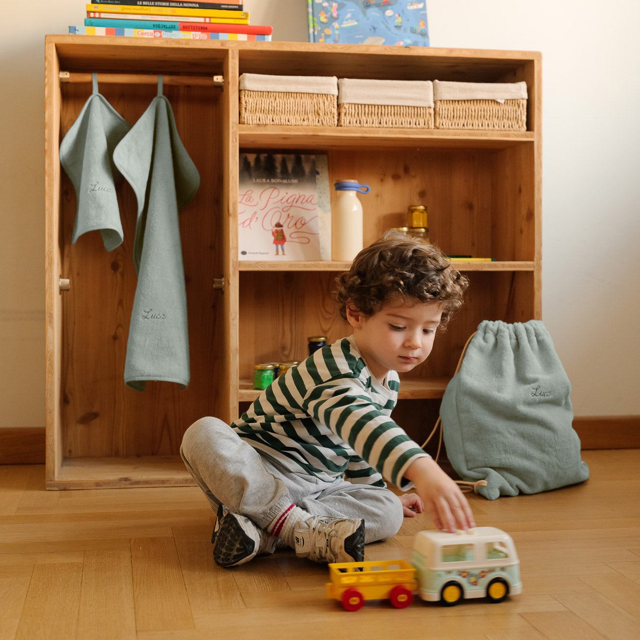 Kids School Set
- One Size- Sage Green- Cotton - Dalfilo