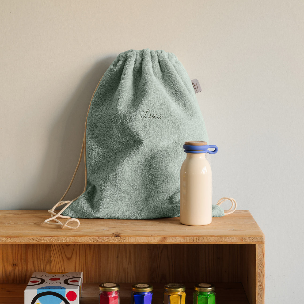 Kids Drawstring Bag
- One Size- Sage Green- Cotton - Dalfilo