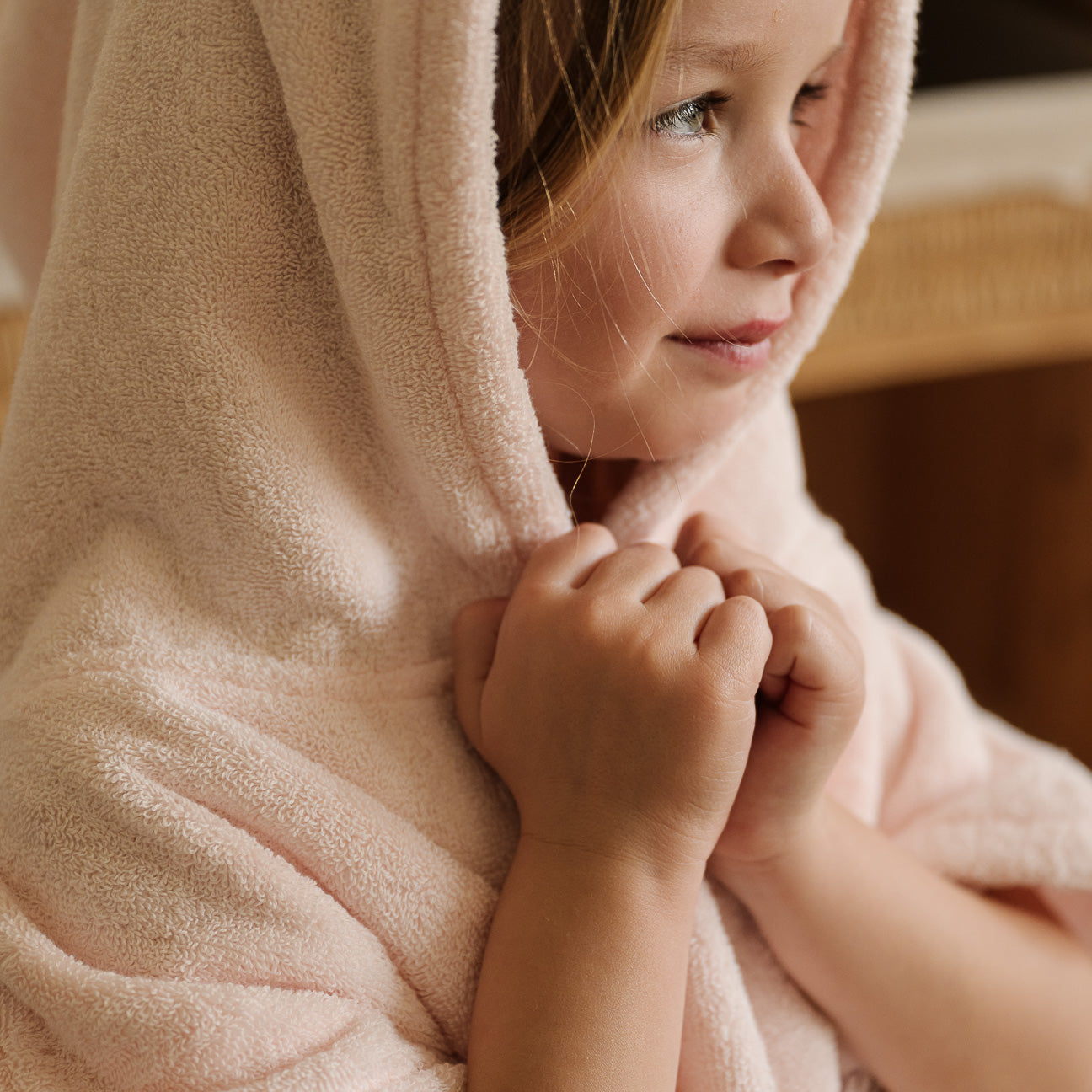 Bath Poncho
- Ages 2-4- Cherry pink- Cotton - Dalfilo