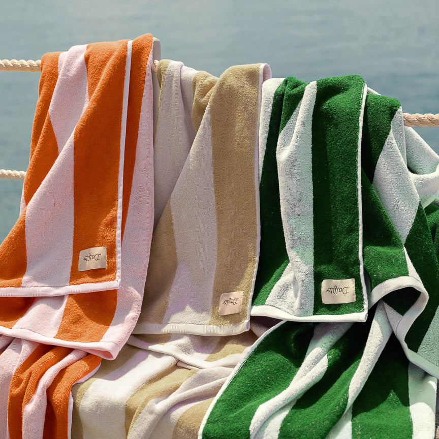 Portofino Beach Towel
- 100x180 cm- Green- Cotton - Dalfilo