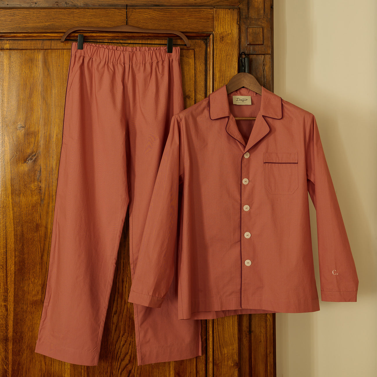 Washed Percale Pyjama Set
- XS- Blush Pink- Percale - Dalfilo