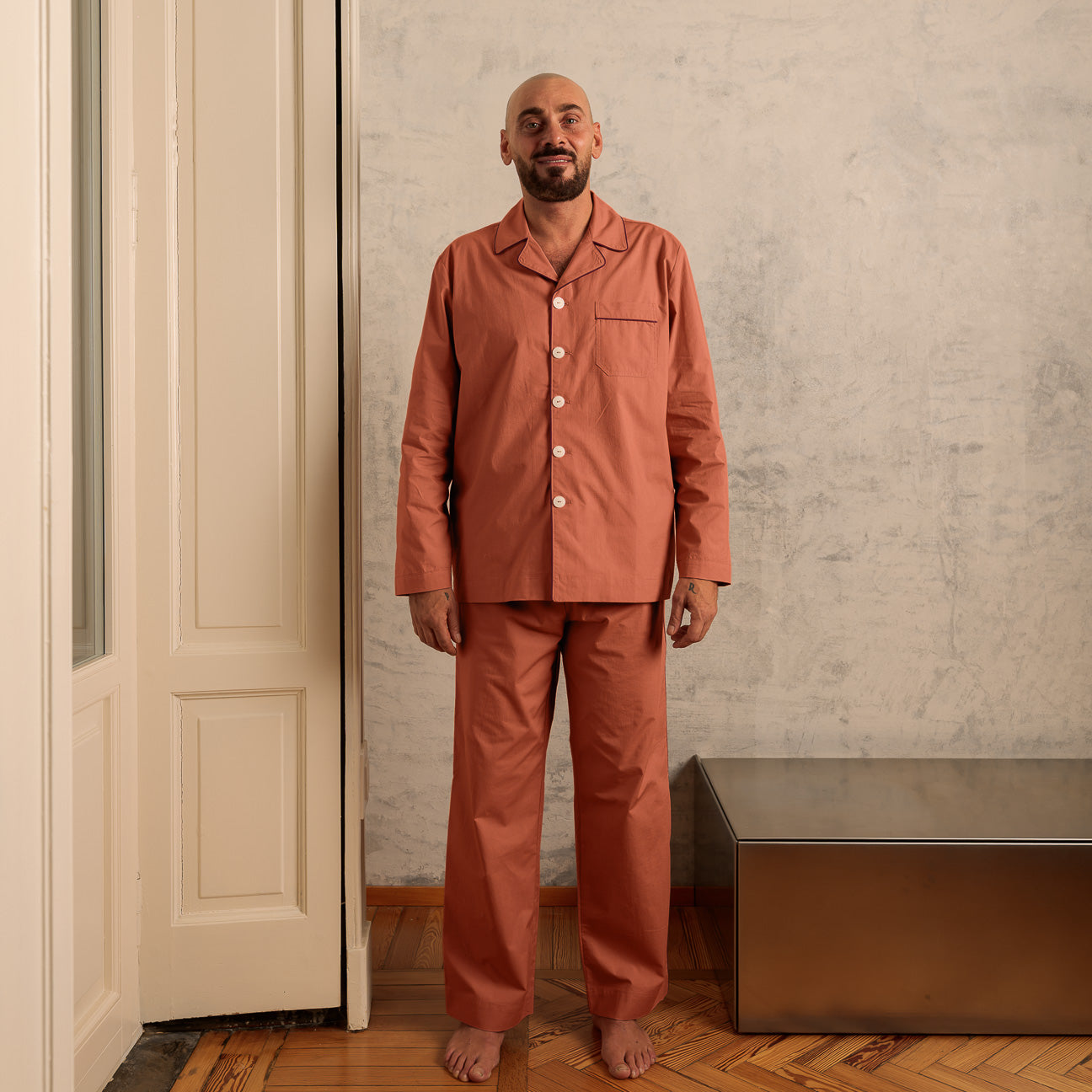 Washed Percale Pyjama Set
- XS- Blush Pink- Percale - Dalfilo