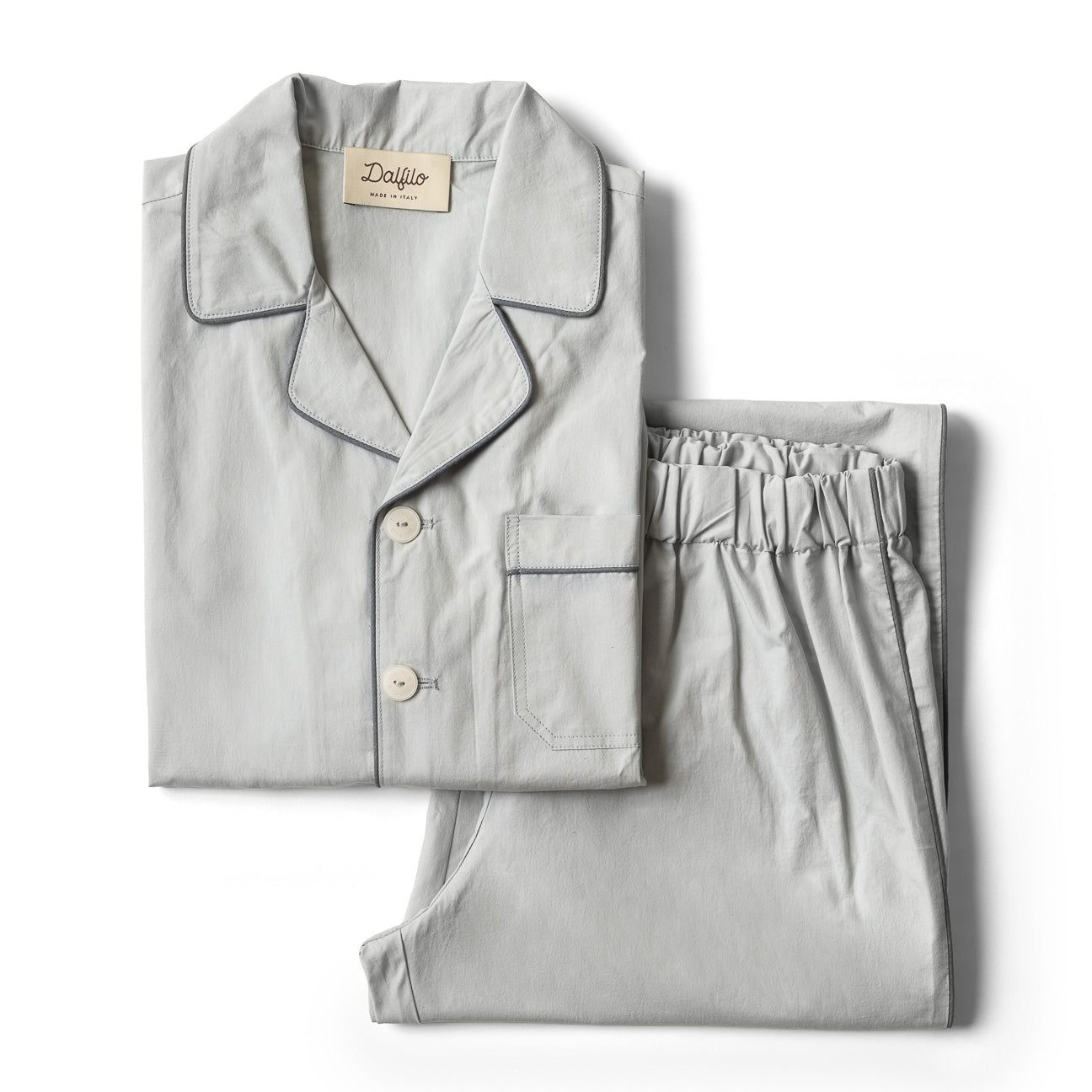 Washed Percale Pyjama Set
- XS- Pearl Grey- Percale - Dalfilo