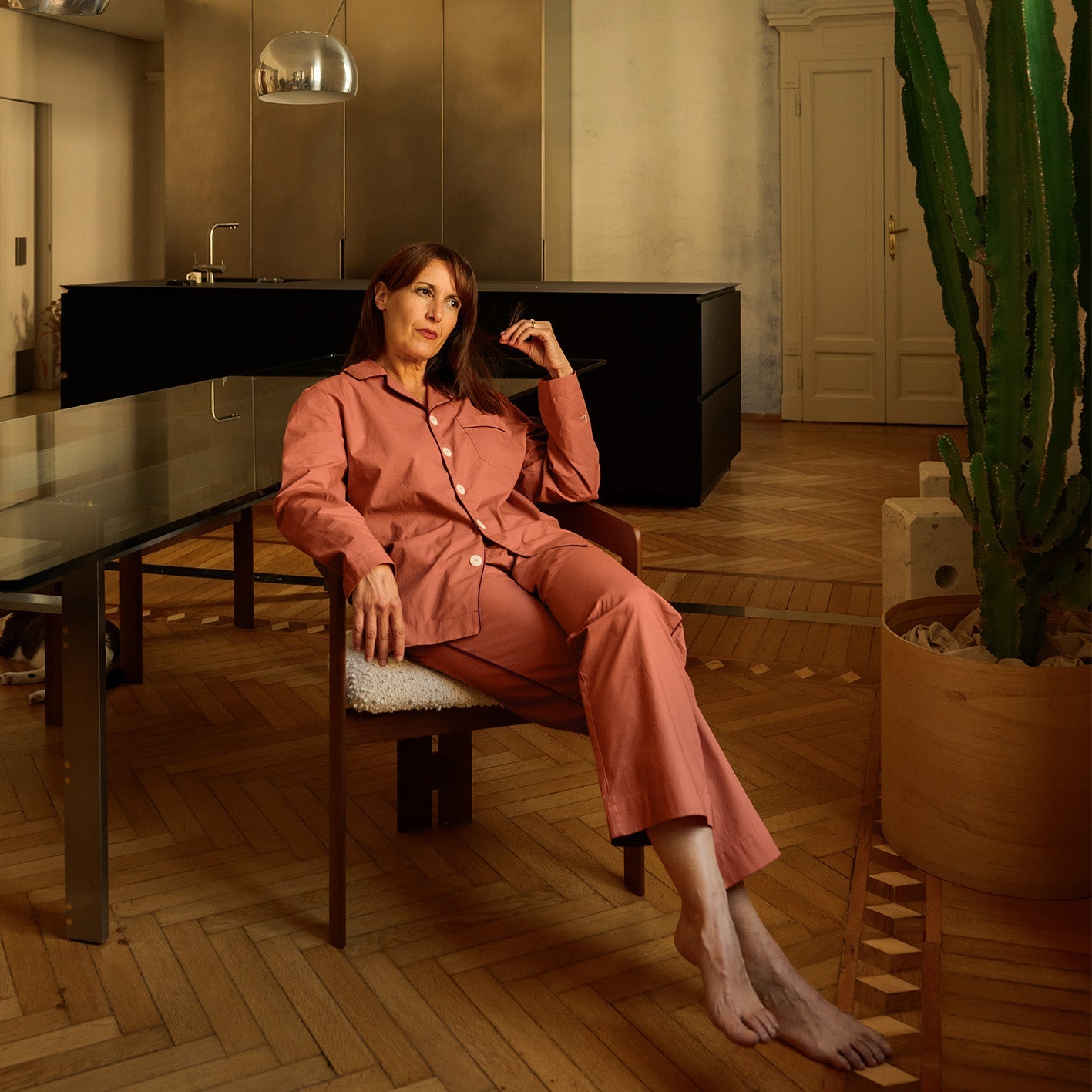 Washed Percale Pyjama Set
- XS- Blush Pink- Percale - Dalfilo
