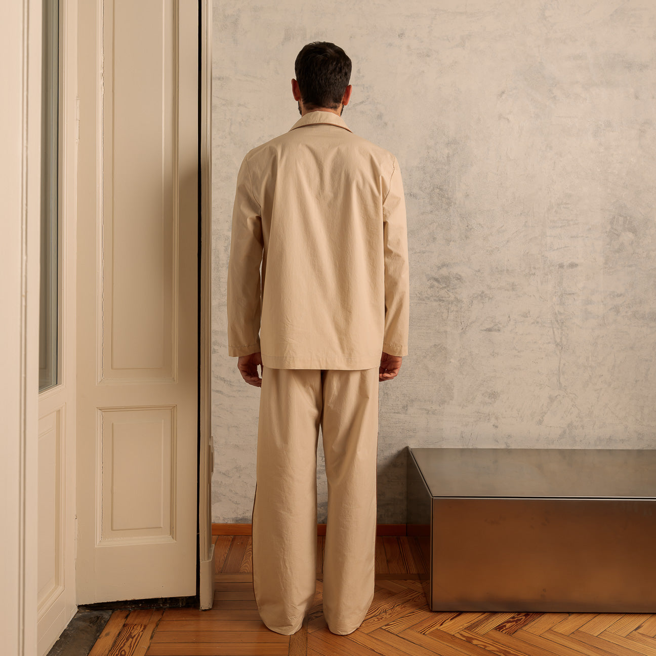 Washed Percale Pyjama Set
- XS- Latte- Percale - Dalfilo