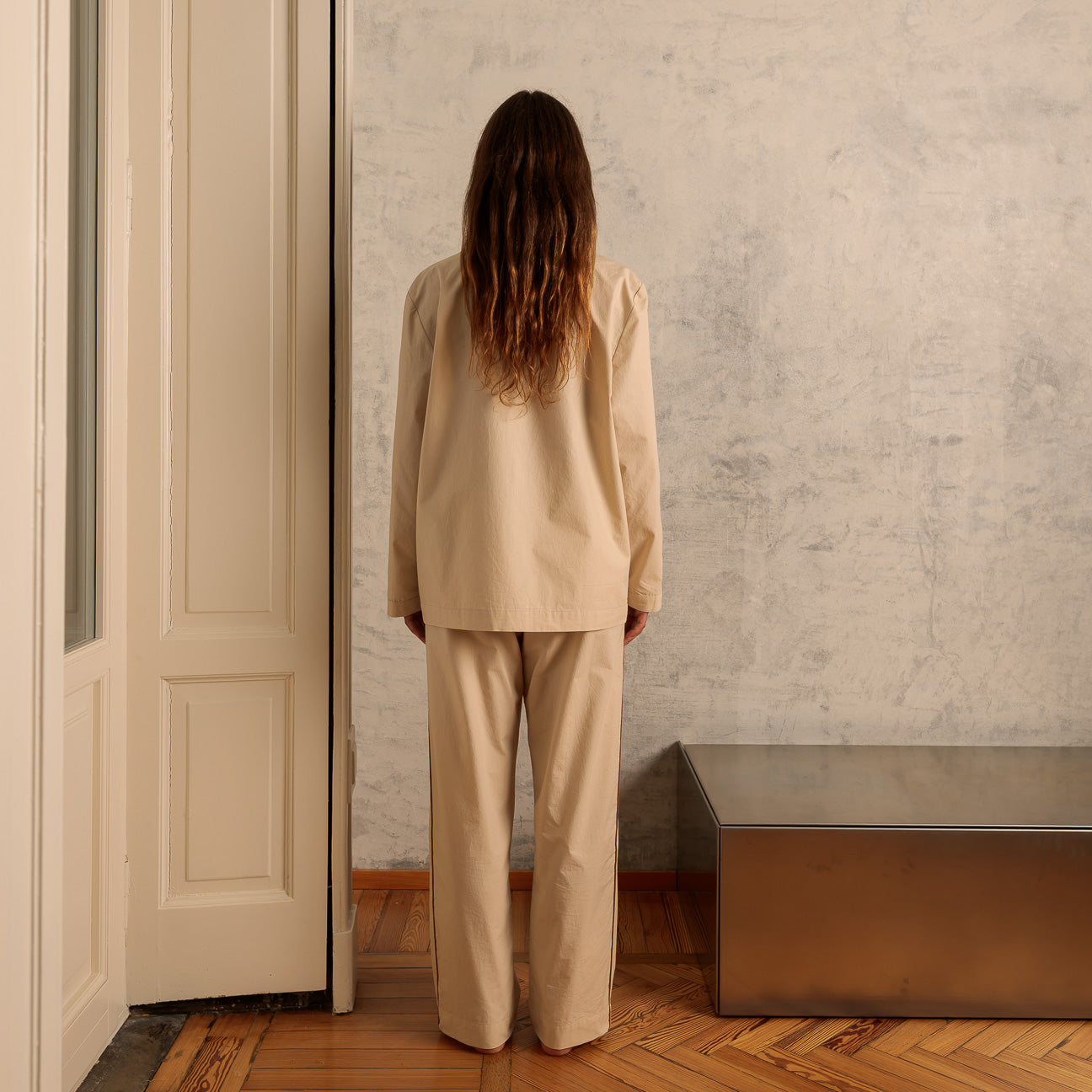 Washed Percale Pyjama Set
- XS- Latte- Percale - Dalfilo