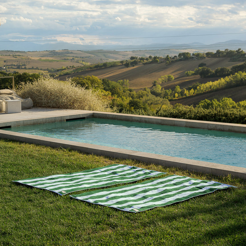 Portofino Beach Towel
- 100x180 cm- Green- Cotton - Dalfilo