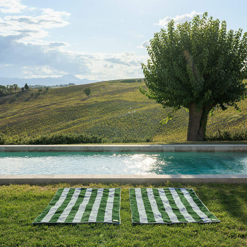 Portofino Beach Towel
- 100x180 cm- Green- Cotton - Dalfilo