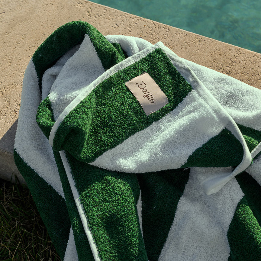 Portofino Beach Towel
- 100x180 cm- Green- Cotton - Dalfilo