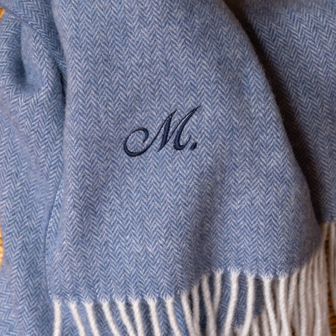 Wool Blanket Throw
- 130x180 cm- Denim- Regenerated Wool - Dalfilo