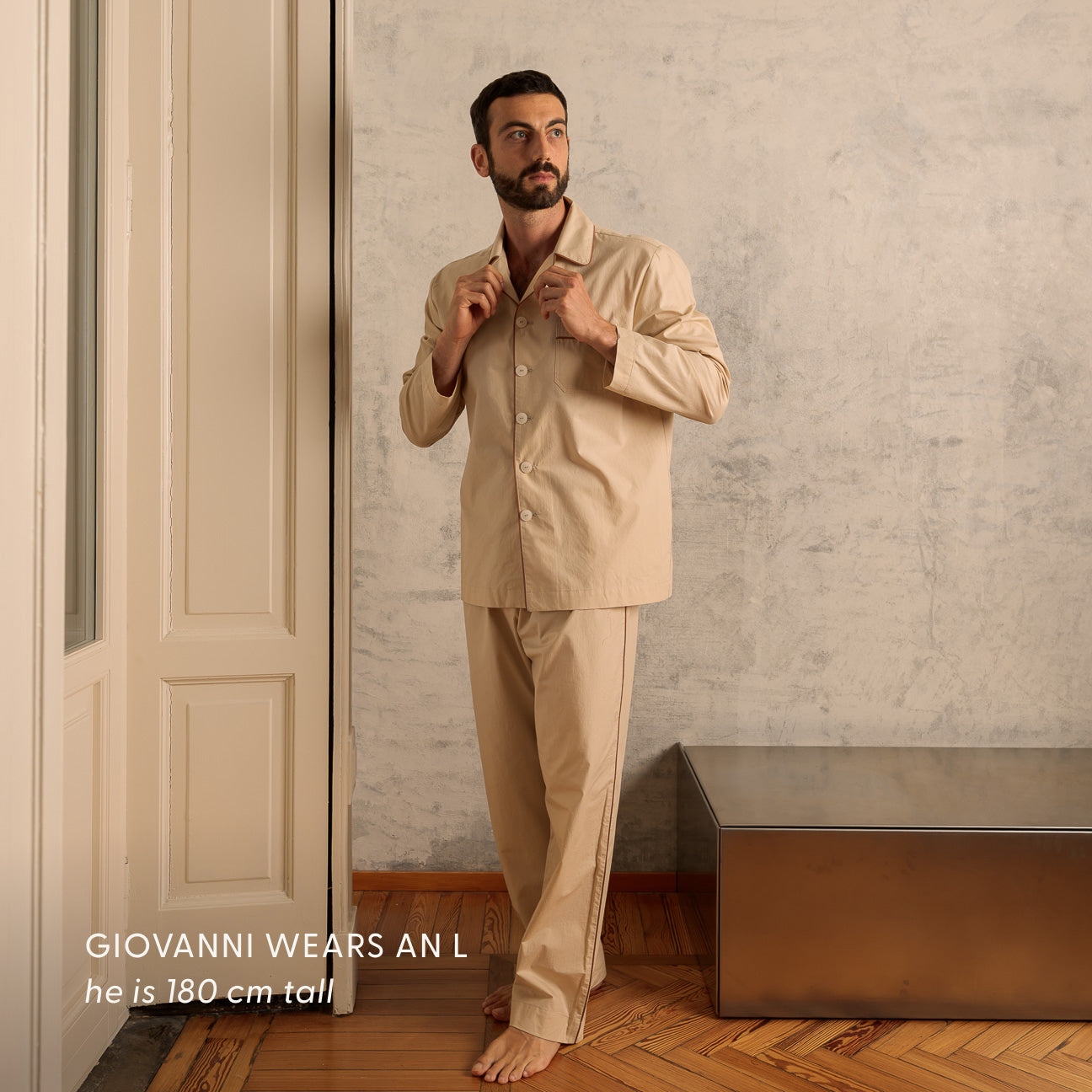 Washed Percale Pyjama Set
- XS- Latte- Percale - Dalfilo
