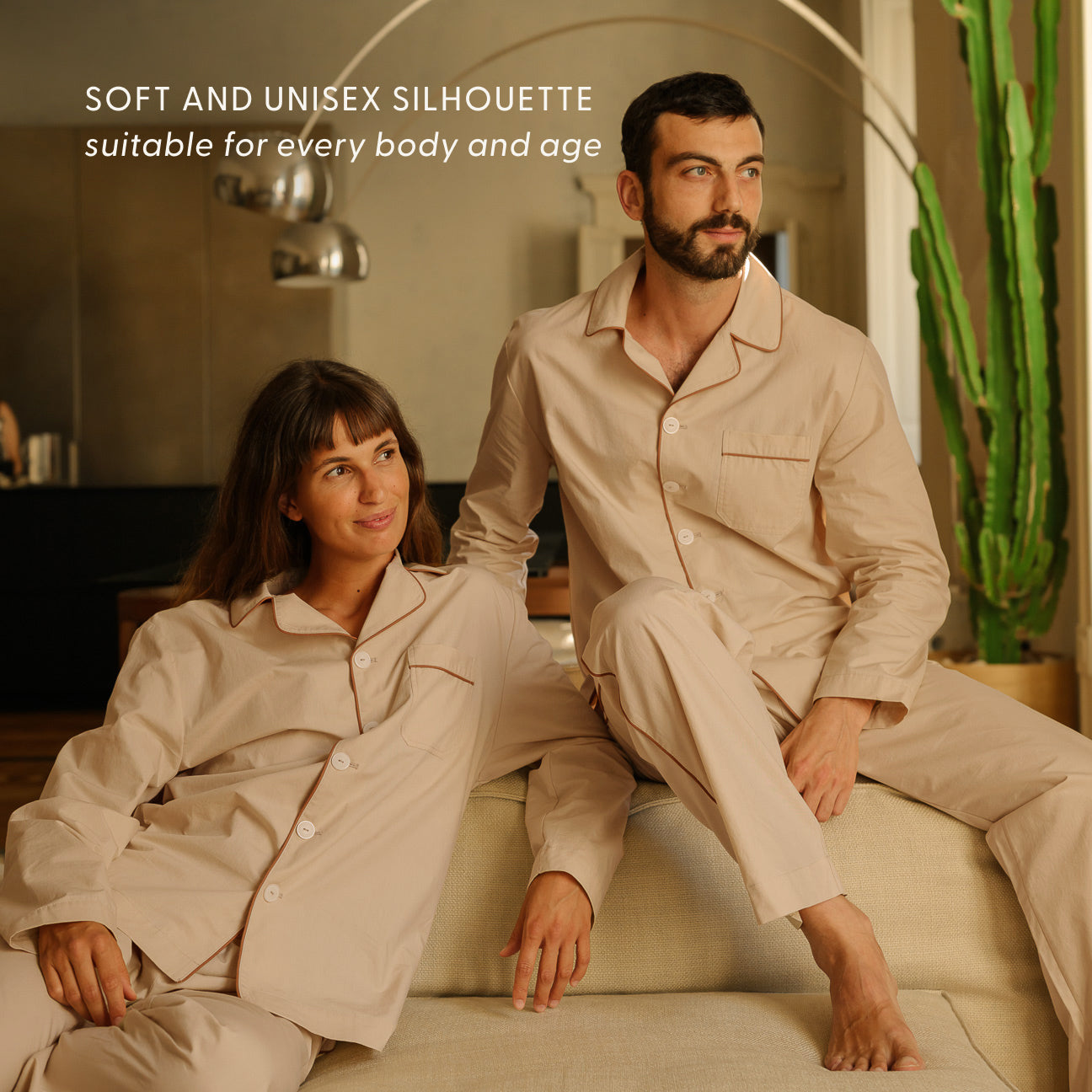 Washed Percale Pyjama Set
- XS- Latte- Percale - Dalfilo
