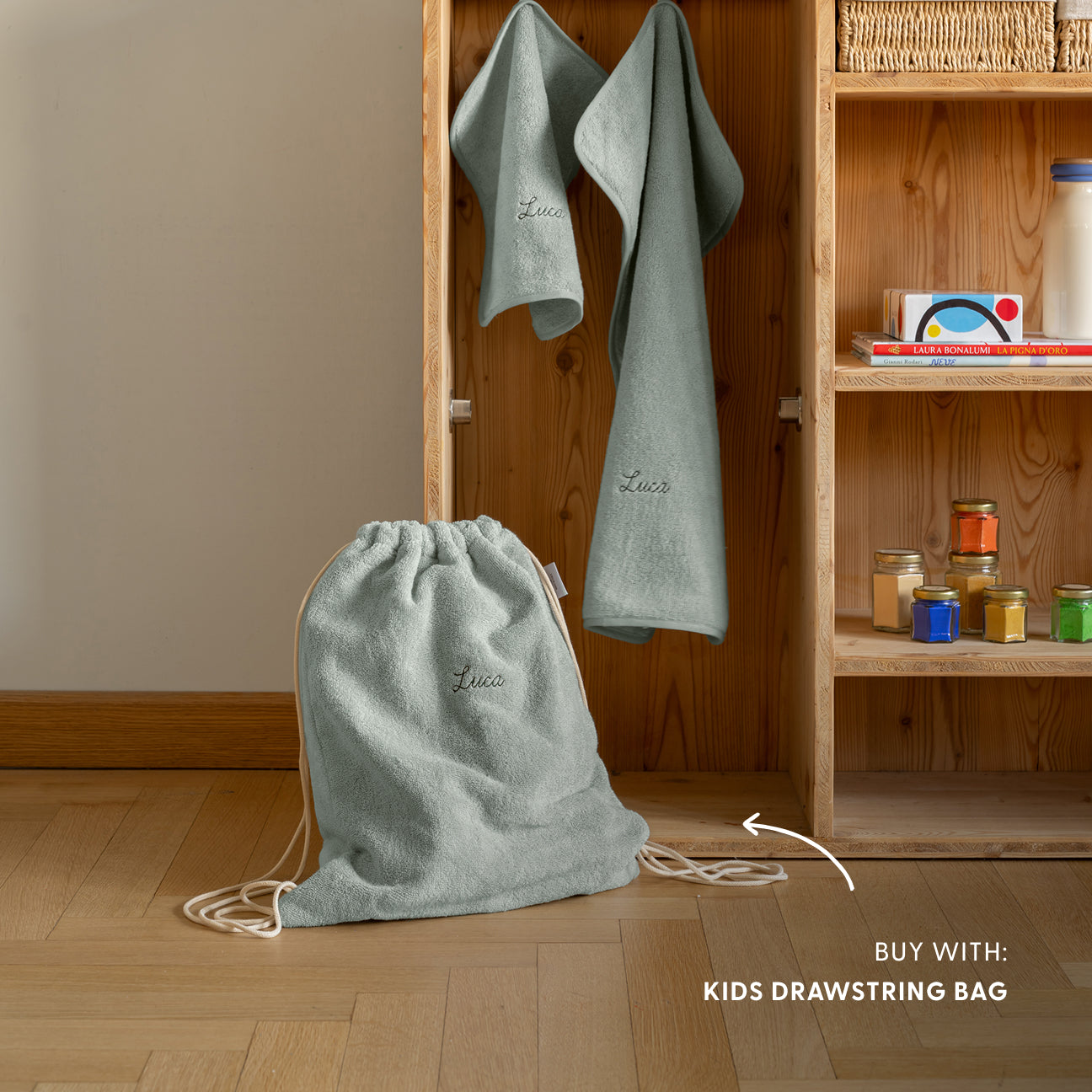 Kids Towel Set
- One Size- Sage Green- Cotton - Dalfilo