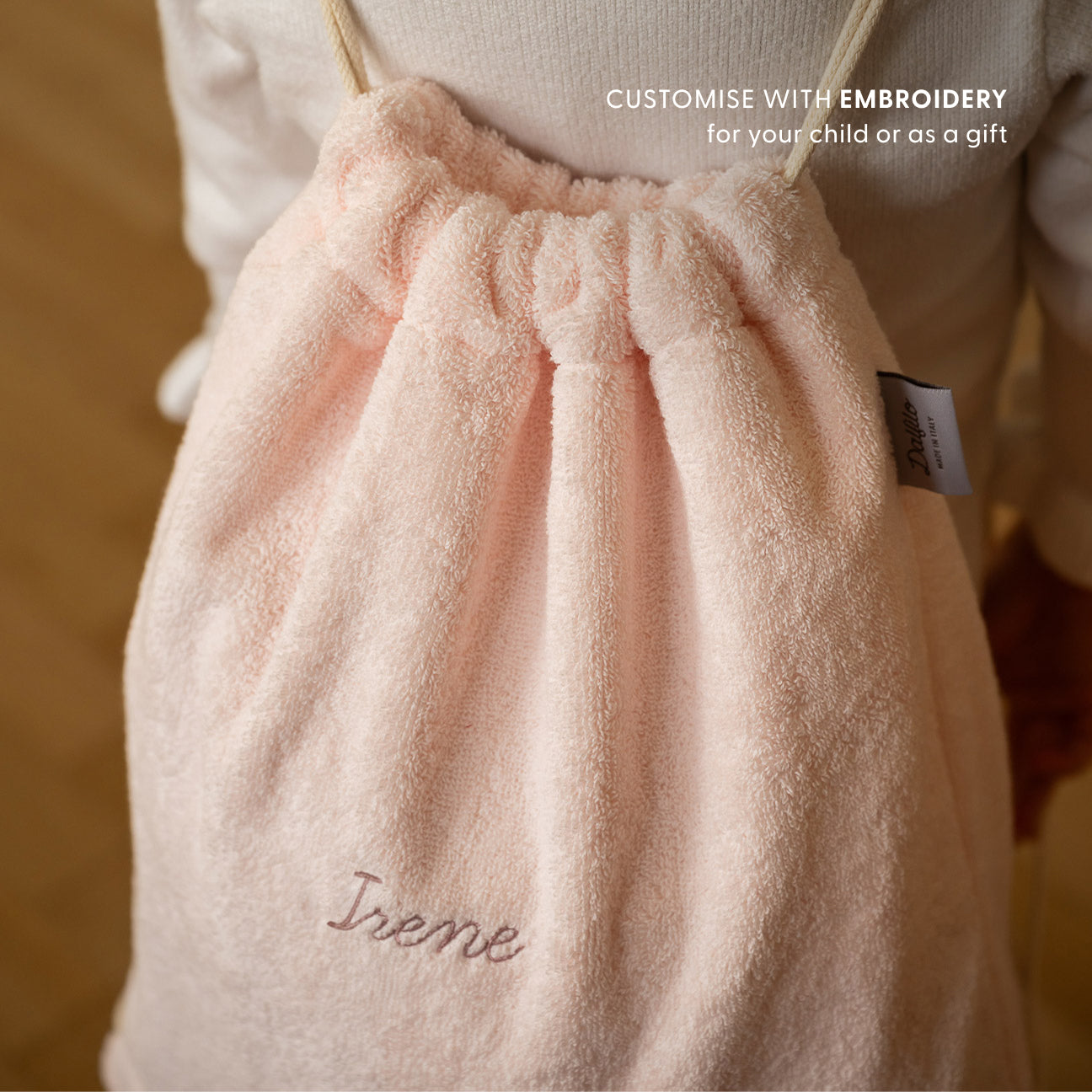 Kids Drawstring Bag
- One Size- Cherry Pink- Cotton - Dalfilo