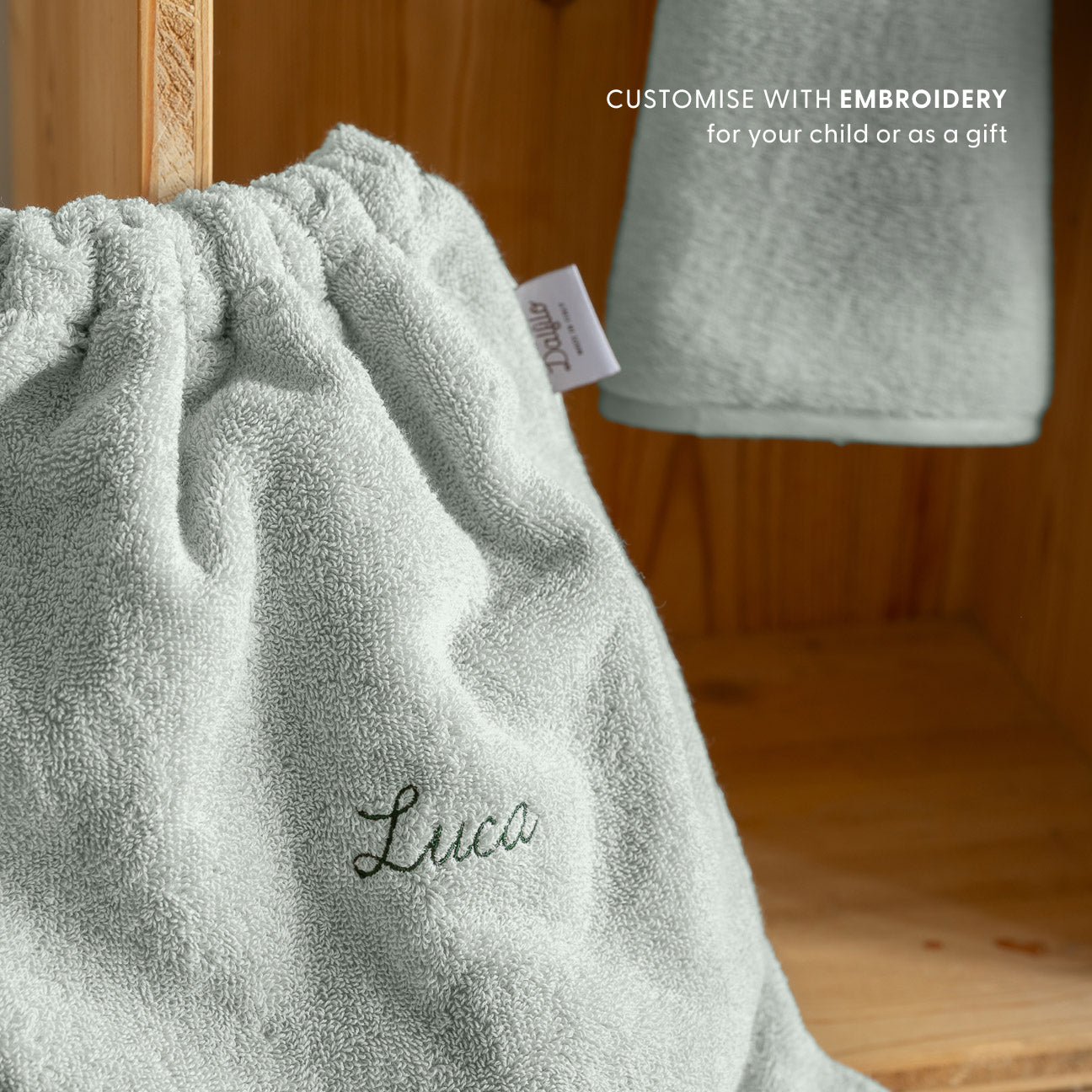 Kids Drawstring Bag
- One Size- Sage Green- Cotton - Dalfilo