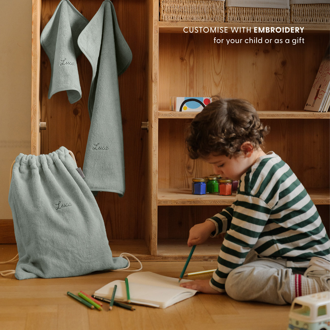 Kids School Set
- One Size- Sage Green- Cotton - Dalfilo