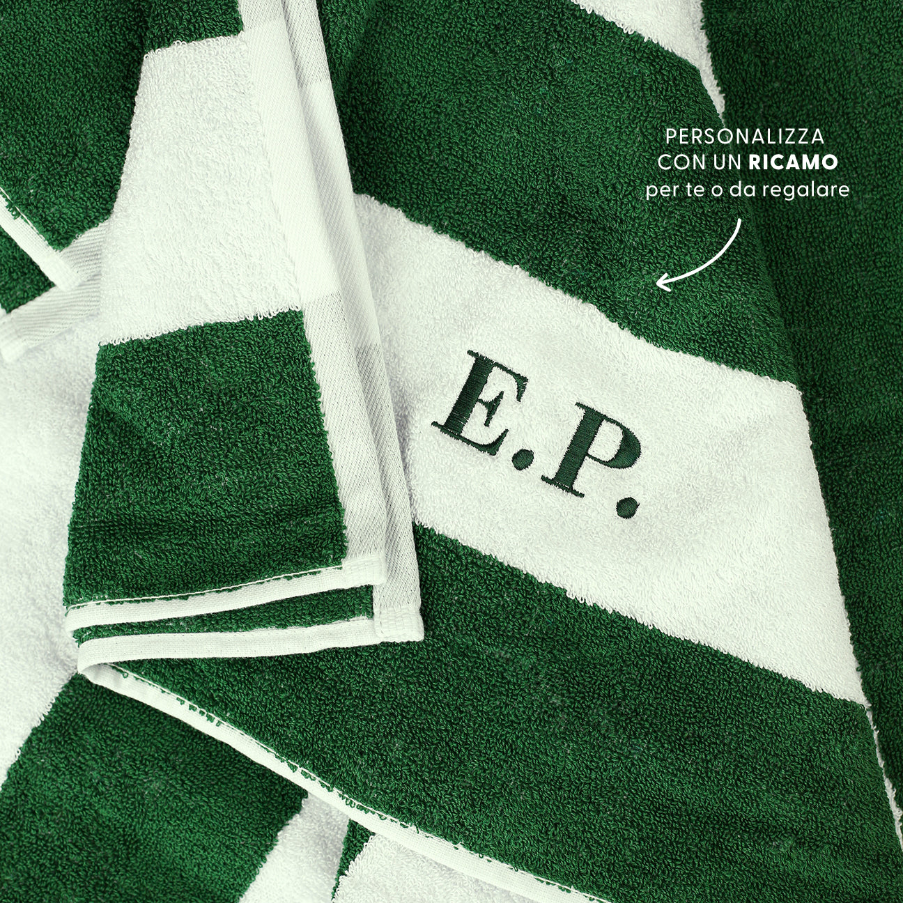 Portofino Beach Towel
- 100x180 cm- Green- Cotton - Dalfilo